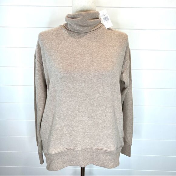 Lou & Grey NWT New Brushed Up Turtleneck Oversized Pocket Top Small - Picture 3 of 10